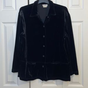 Clio Velvet Button Up Top